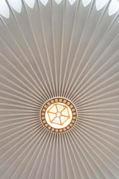 Stained glass on the ceiling Foto stock