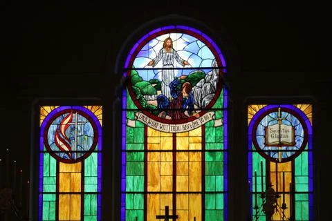 Stained Glass Church Window Stock Photos