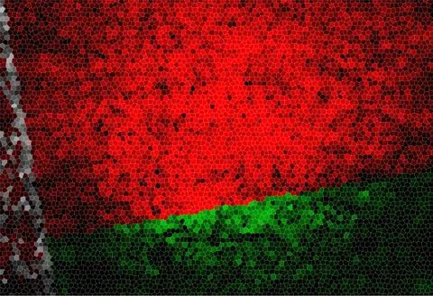 Stained glass country flag abstract background Stock Illustration