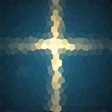 Stained glass Cross Stock Illustration