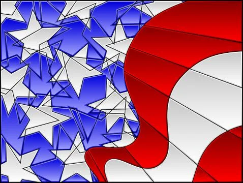 Stained glass flag Stock Illustration
