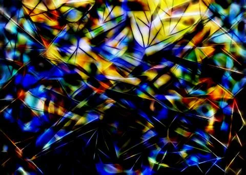 Stained glass mosaic abstract structure with fractal effect. Stock Illustration