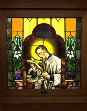 Stained glass panel 스톡 사진