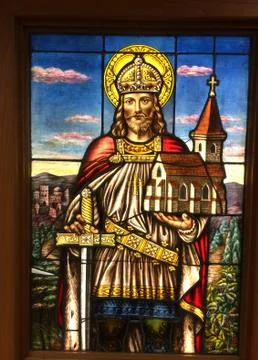 Stained glass panel Stock Photos