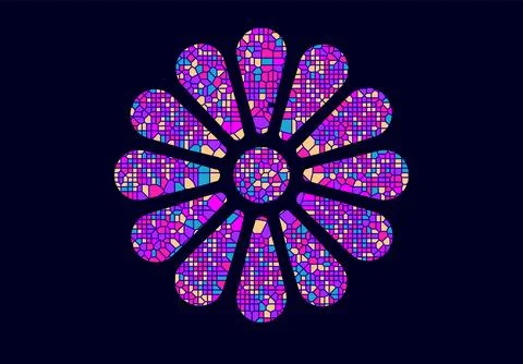 Stained glass rosette vector illustration Stockillustratie