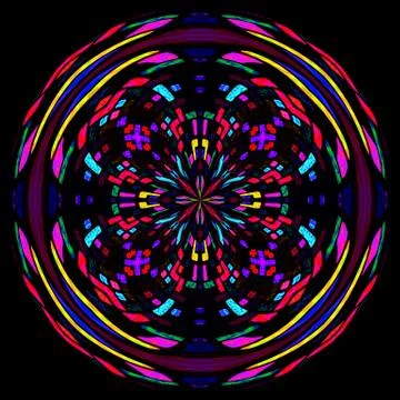 Stained glass round rosette Stock Illustration