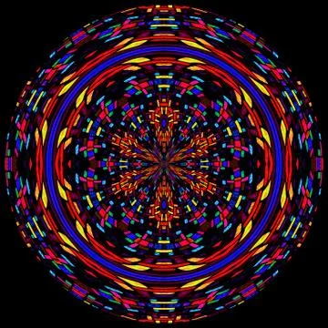 Stained glass round rosette Stock Illustration