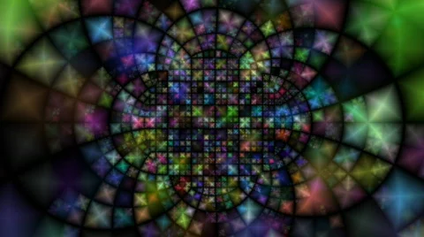 Stained Glass Spin Video stock 521203