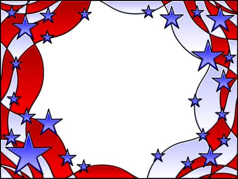 Stained glass star border Stock Illustration