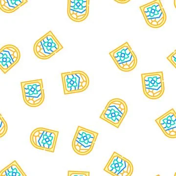 Stained glass vector seamless pattern 스톡 일러스트