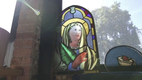 Stained Glass Window 2 Stock Footage 79035075