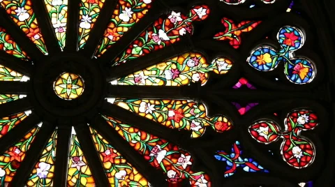 Stained Glass Window Stock Video Footage | Royalty Free Stained Glass ...