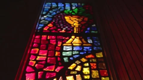 Stained glass window Stock Footage 49104906