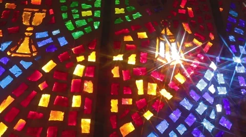 Stained glass window Stock Footage 49106097
