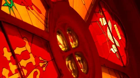 Stained Glass Window Stock Footage 53321520