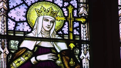 Stained Glass Window Stock Footage 74128822