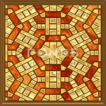 Stained glass window Stock Illustration