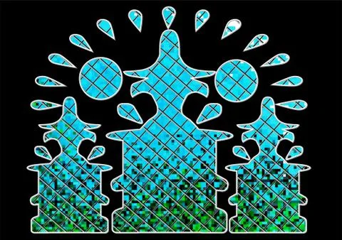 Stained glass window Stock Illustration