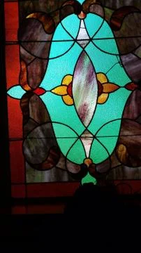 Stained glass window 스톡 사진
