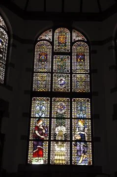 Stained glass window. Stock Photos