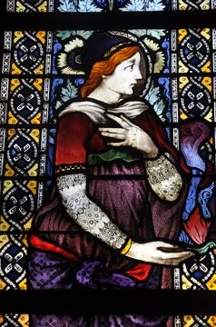 Stained glass window. Stock Photos