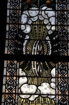 Stained glass window. Stock Photos