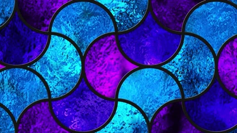 Stained glass window. Transparency. Seamless. Motion. 4k Stock Footage 157688869
