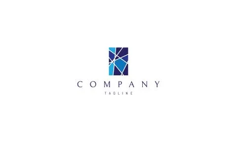 Stained Glass Window vector logo image Stock Illustration