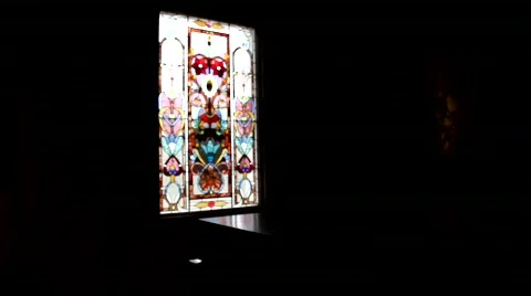 Stained Glass Windows Stock Footage 850367