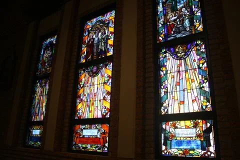 Stained Glass Windows Foto stock
