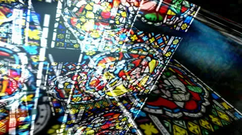 Stained Glass Windows Turning Stockbeeldmateriaal 24730577