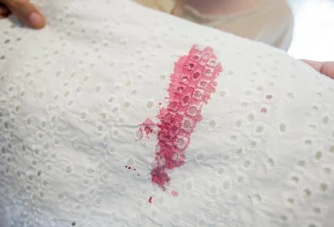 Stained tablecloth Stock Photos