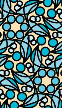 Stainglass Shells Pattern Stockillustratie