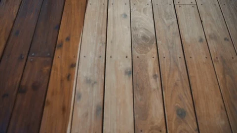 Staining a deck Video stock 101185523