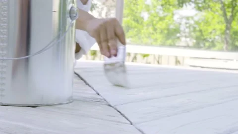 Staining Deck Video stock 171287724