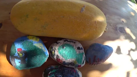 Staining Gray Stones in Different Colors Stock Footage 143616331