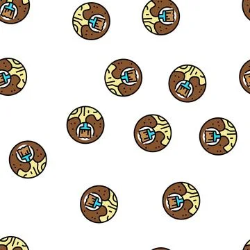 Staining hardwood floor vector seamless pattern Stock Illustration