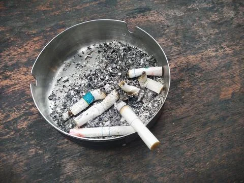 Stainless ashtray Stock Photos