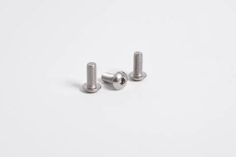Stainless Button Head Socket Screws Stock Photos