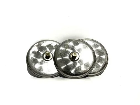 Stainless drinking lid isolated on white background Stock Photos