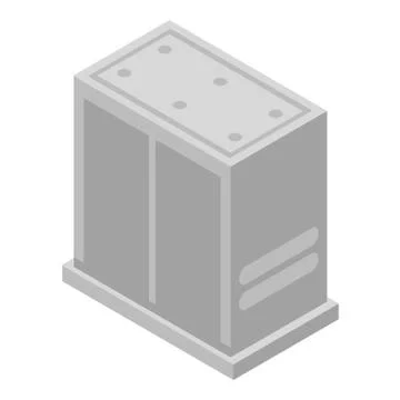 Stainless elevator icon, isometric style Illustrazione stock