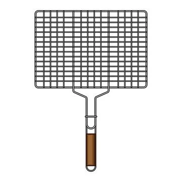 Stainless grill rack cartoon vector illustration Illustrazione stock