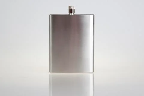 Stainless hip flask Foto stock