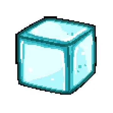 Stainless ice cubes reusable pixel art vector illustration Stock-Illustration