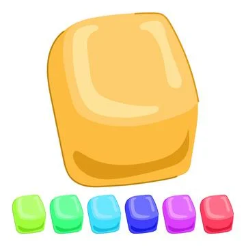 Stainless ice cubes reusable vector cartoon graphic Stock Illustration