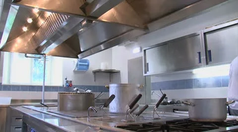 Stainless kitchen Stock Footage 10775093