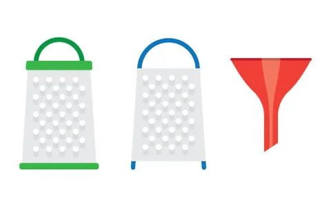 Stainless kitchen grater Stock Illustration