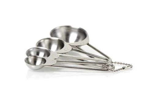 Stainless measuring spoons Foto stock