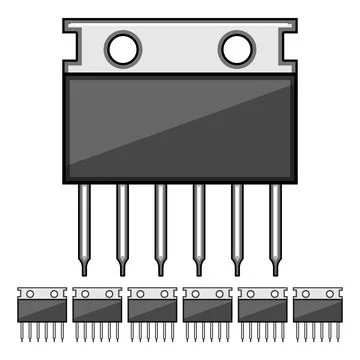 Stainless microchip cartoon vector graphic イラスト素材