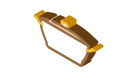 Stainless pot cooking isometric icon animation Vidéo 327295438